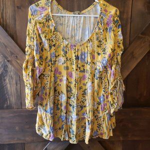 Blouse floral peplum xl 1x